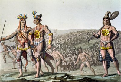 Los jefes de Florida en su camino a la guerra, c.1820 de Gallo Gallina